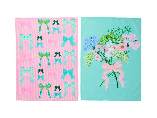 Cherish Tea Towel Set of 2 Assorted Gift Boxed