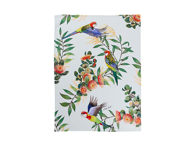 Eloise Short Native Grace Eastern Rosella Tea Towel