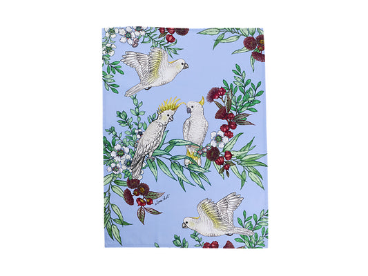 Eloise Short Native Grace Yellow Crested Cockatoo Tea Towel