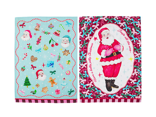 Fa la la Tea Towel Set of 2 Assorted