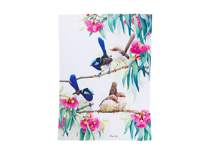 Katherine Castle Song of the South Tea Towel Superb Fairy-wrens
