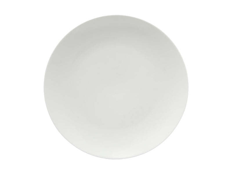 White Basics Coupe Entree Plate