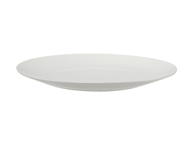 White Basics Coupe Entree Plate