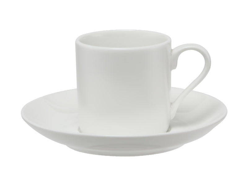 White Basics Straight Demi Cup & Saucer