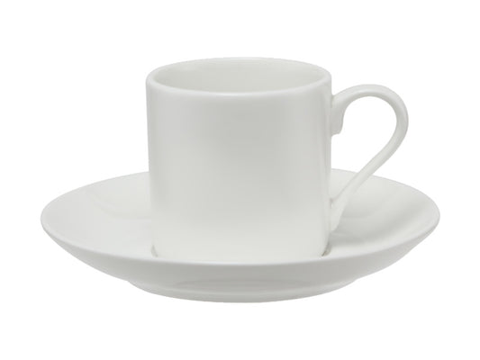 White Basics Straight Demi Cup & Saucer