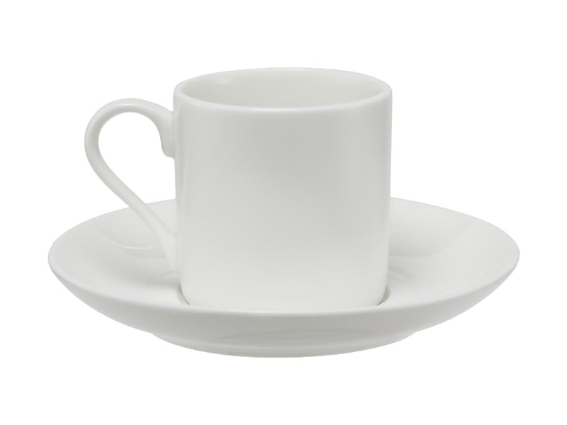 White Basics Straight Demi Cup & Saucer