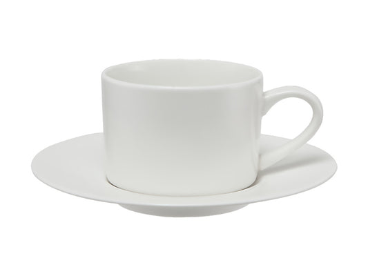 White Basics Straight Cup & Saucer