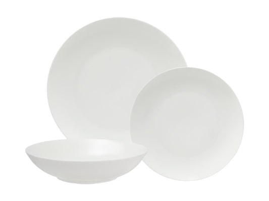 White Basics Tribeca Coupe Dinner Set 18pc Gift Boxed