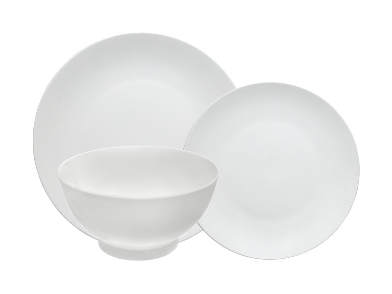 White Basics Dynasty Coupe Dinner Set 12pc Gift Boxed