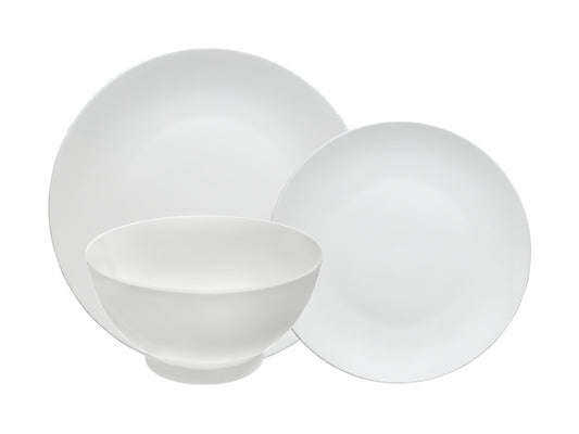 White Basics Dynasty Coupe Dinner Set 12pc Gift Boxed