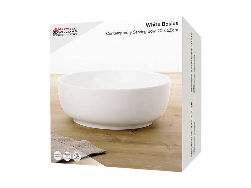 White Basics Contemporary Serving Bowl Gift Boxed