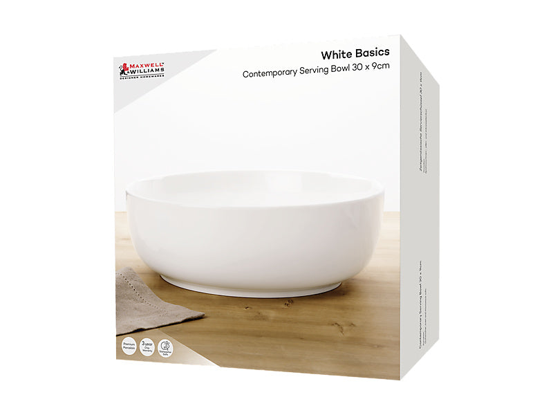 White Basics Contemporary Serving Bowl Gift Boxed