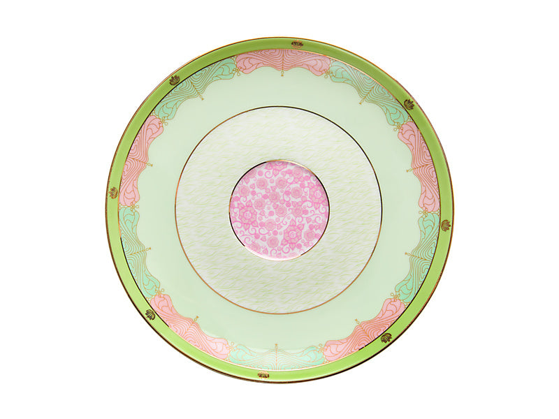 Wicked Pink Goes Good With Green Footed Cup & Saucer Elphaba Gift Boxed