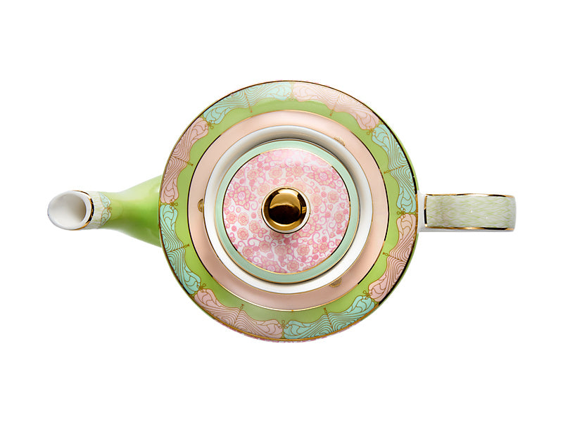 Wicked Pink Goes Good With Green Teapot With Infuser Elphaba Gift Boxed