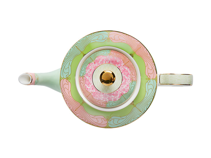 Wicked Pink Goes Good With Green Teapot With Infuser Elphaba Gift Boxed