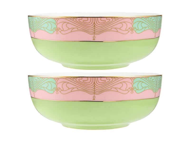 Wicked Pink Goes Good With Green Bowl Set of 2 Elphaba Gift Boxed