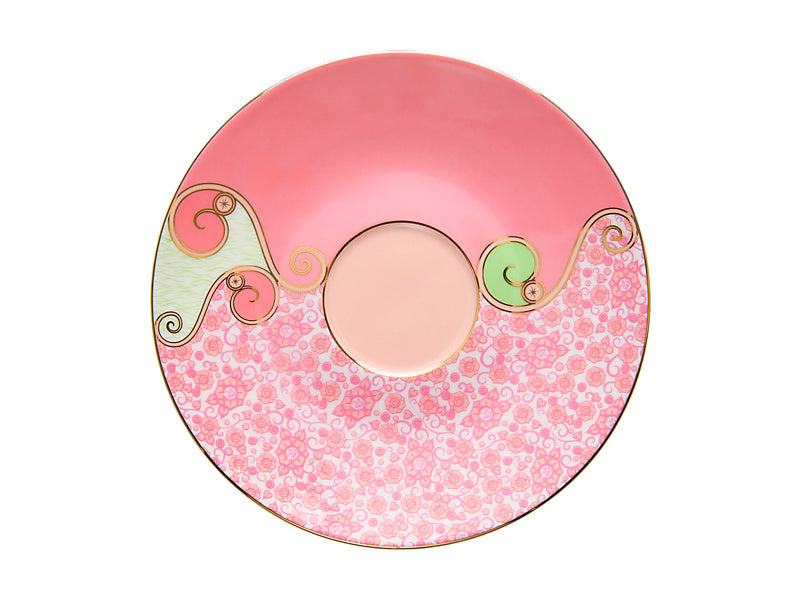 Wicked Pink Goes Good With Green Demi Cup & Saucer Set of 2 Glinda Gift Boxed