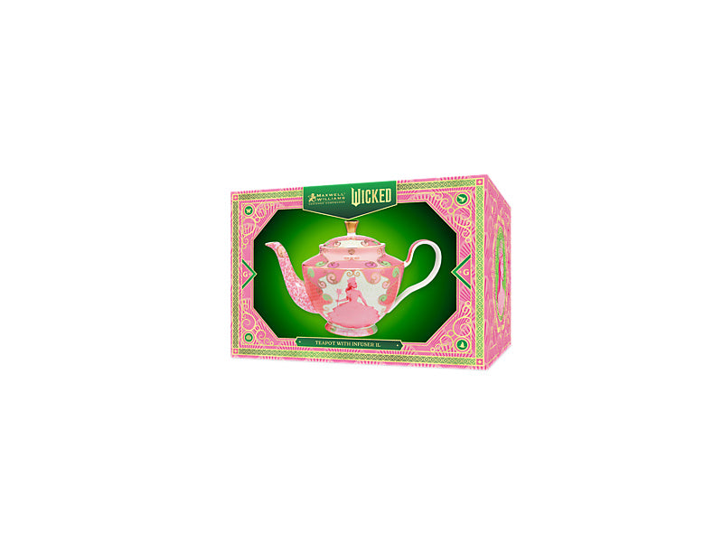 Wicked Pink Goes Good With Green Teapot With Infuser Glinda Gift Boxed