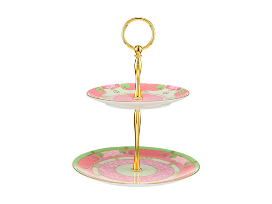Wicked Pink Goes Good With Green 2 Tiered Cake Stand Glinda Gift Boxed