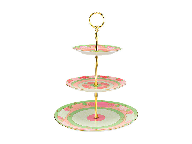 Wicked Pink Goes Good With Green 3 Tiered Cake Stand Glinda Gift Boxed