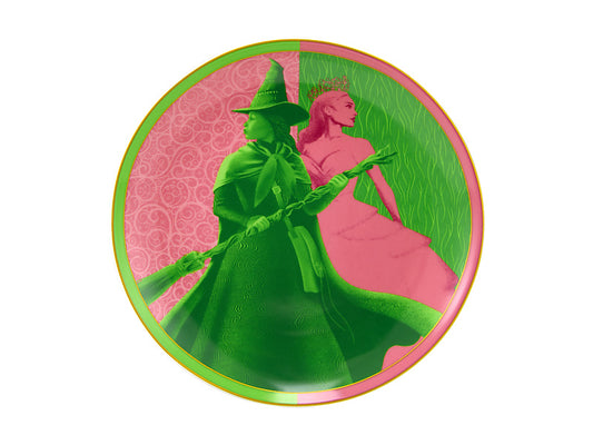 Wicked Magical Coupe Side Plate Pink & Green Forever Gift Boxed