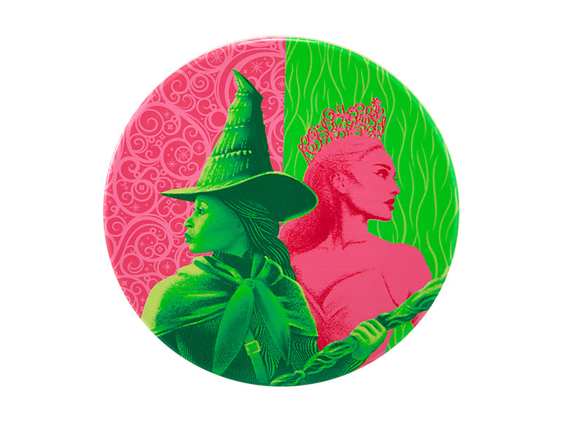 Wicked Magical Ceramic Coaster 10cm Set of 4 Pink & Green Forever Gift Boxed