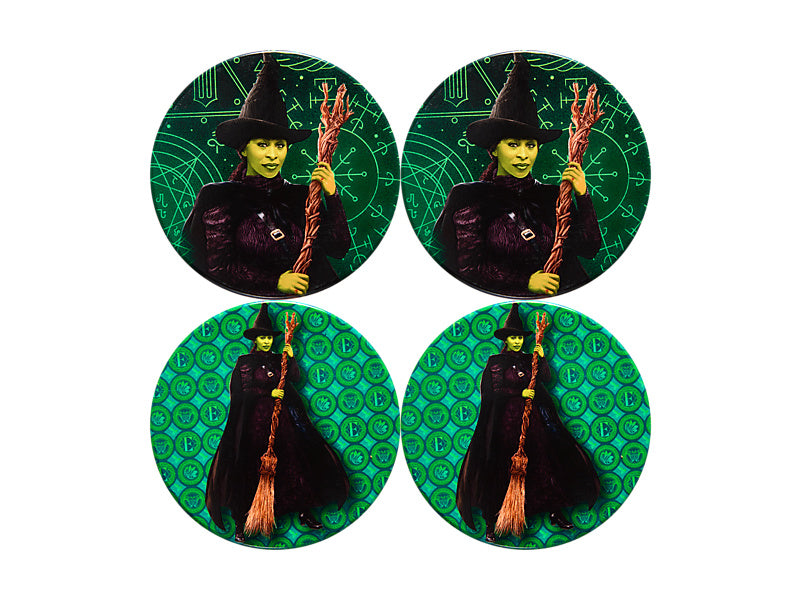 Wicked Magical Ceramic Coaster Set of 4 Elphaba Gift Boxed