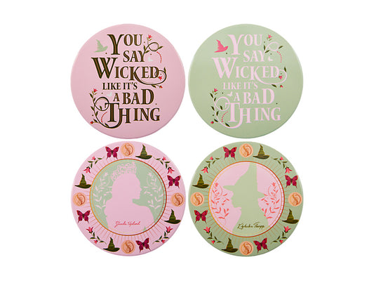 Wicked Ceramic Coaster Set of 4 Say Wicked Gift Boxed