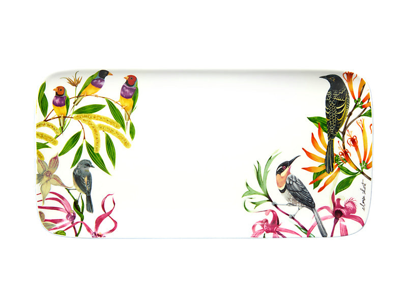 Eloise Short Lyric Rectangular Platter Birds Gift Boxed